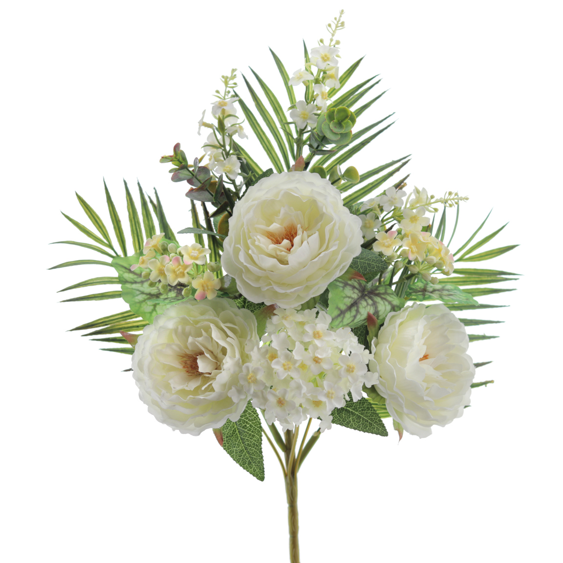 RAMO PALMA PEONIAS X10 CREMA
