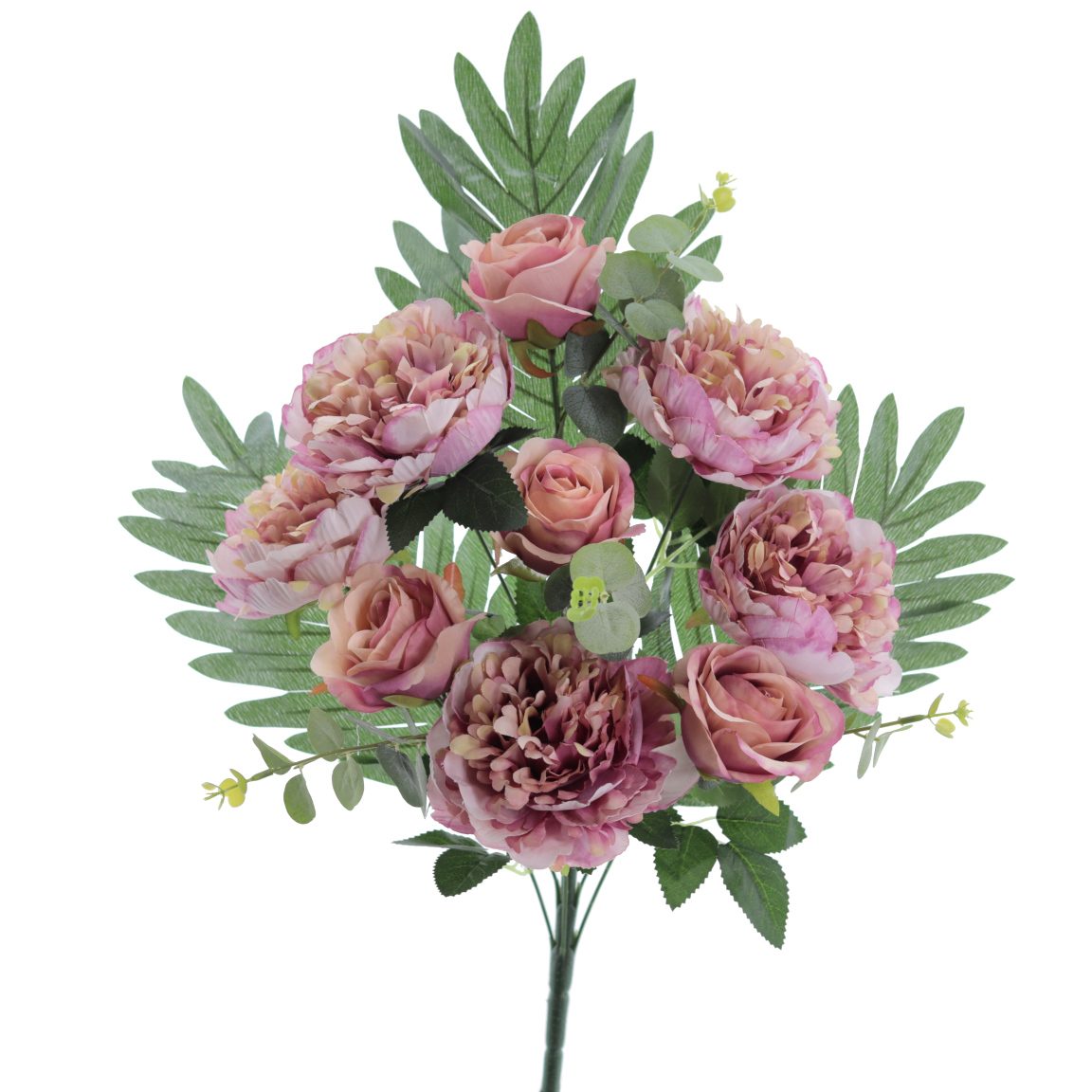 PALMA PEONIAS CAPULLOS x 9 MALVA