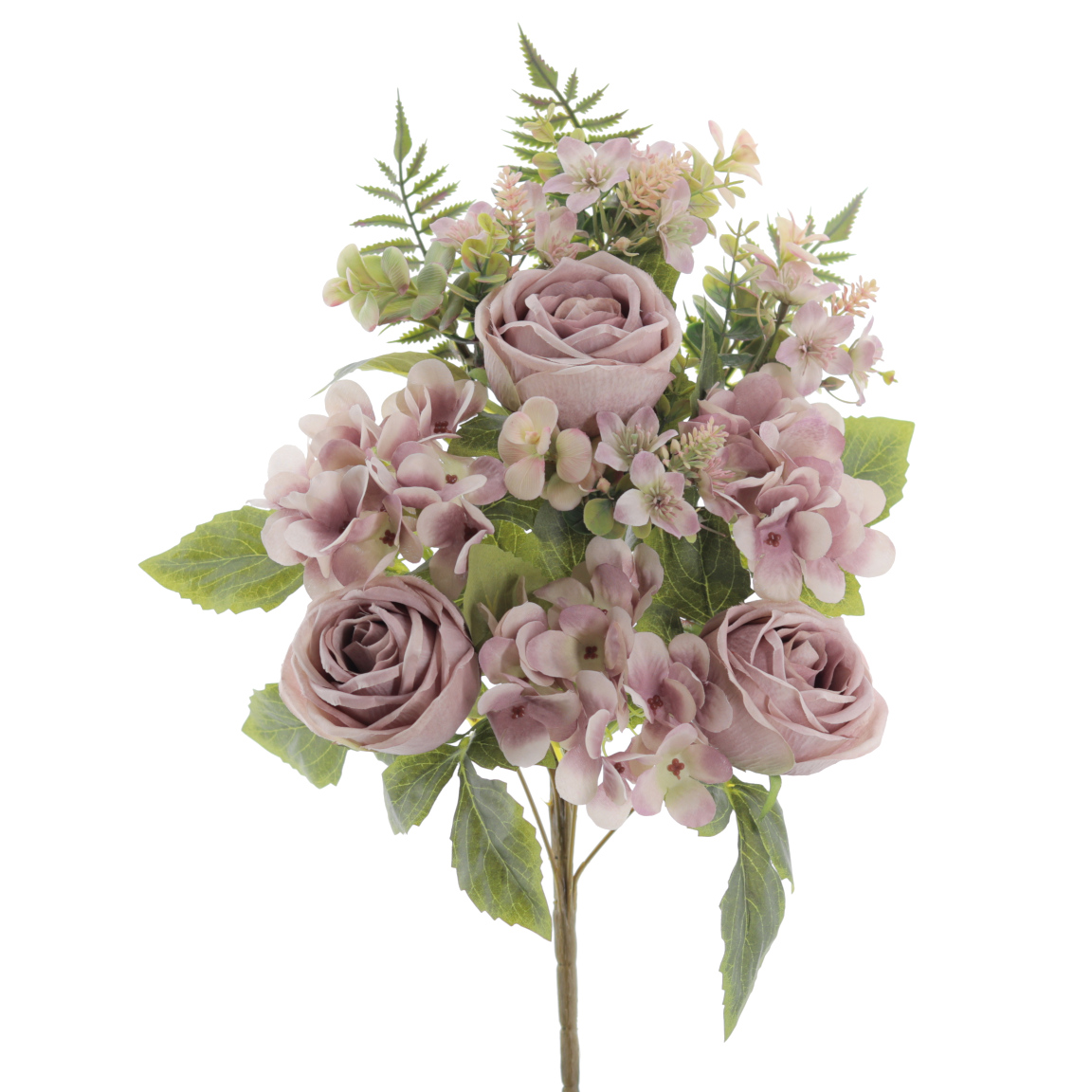 PALMA ROSAS HORTENSIAS 56CM MALVA