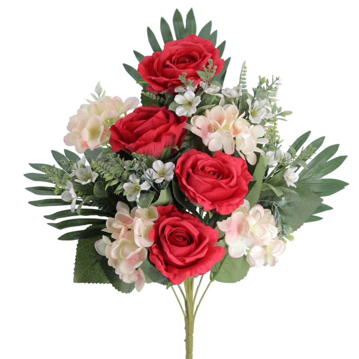 PALMA ROSAS HORTENSIAS 54 CMS ROJO