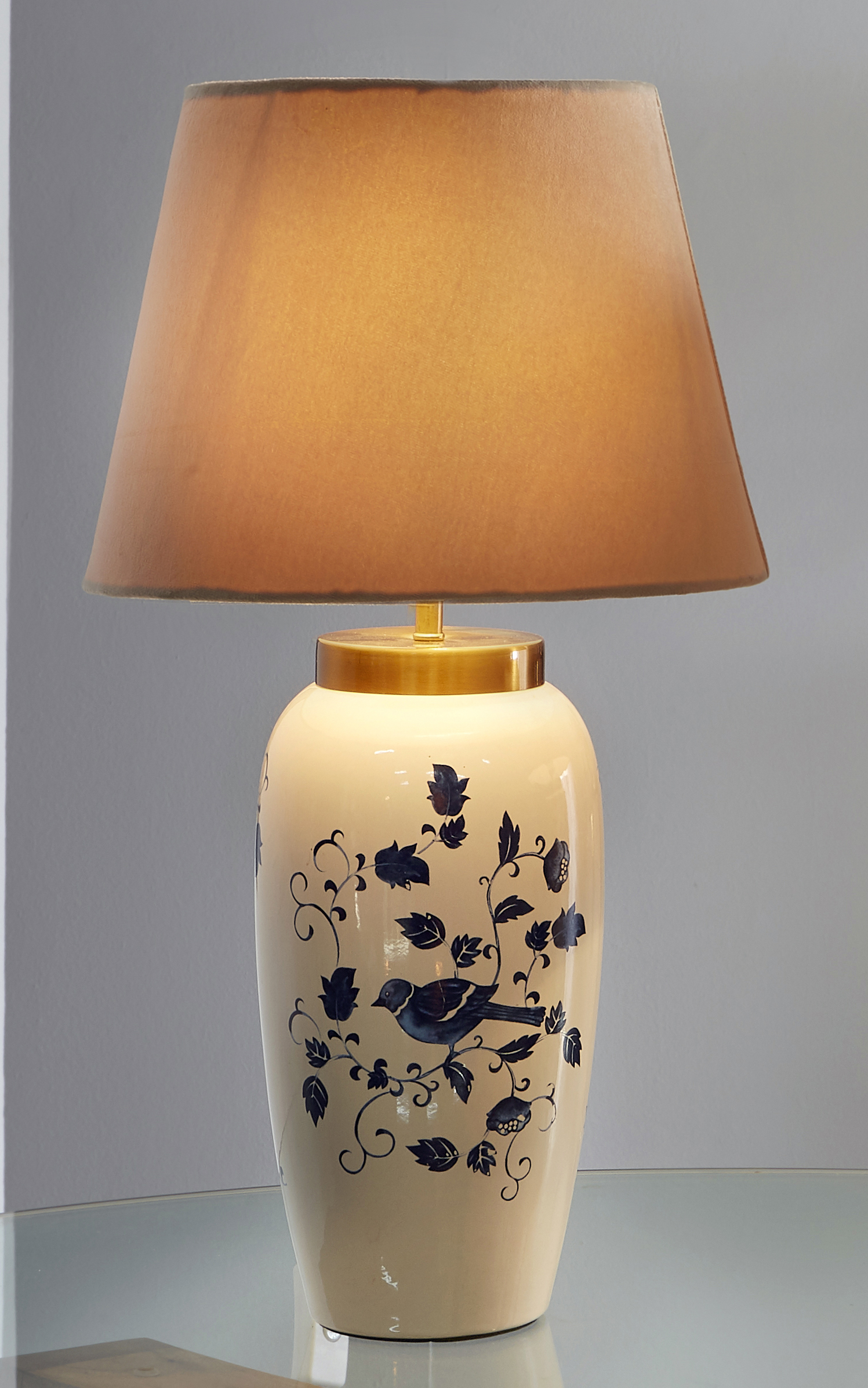 LAMPARA CERM SAYA DECORADA 30X54CM