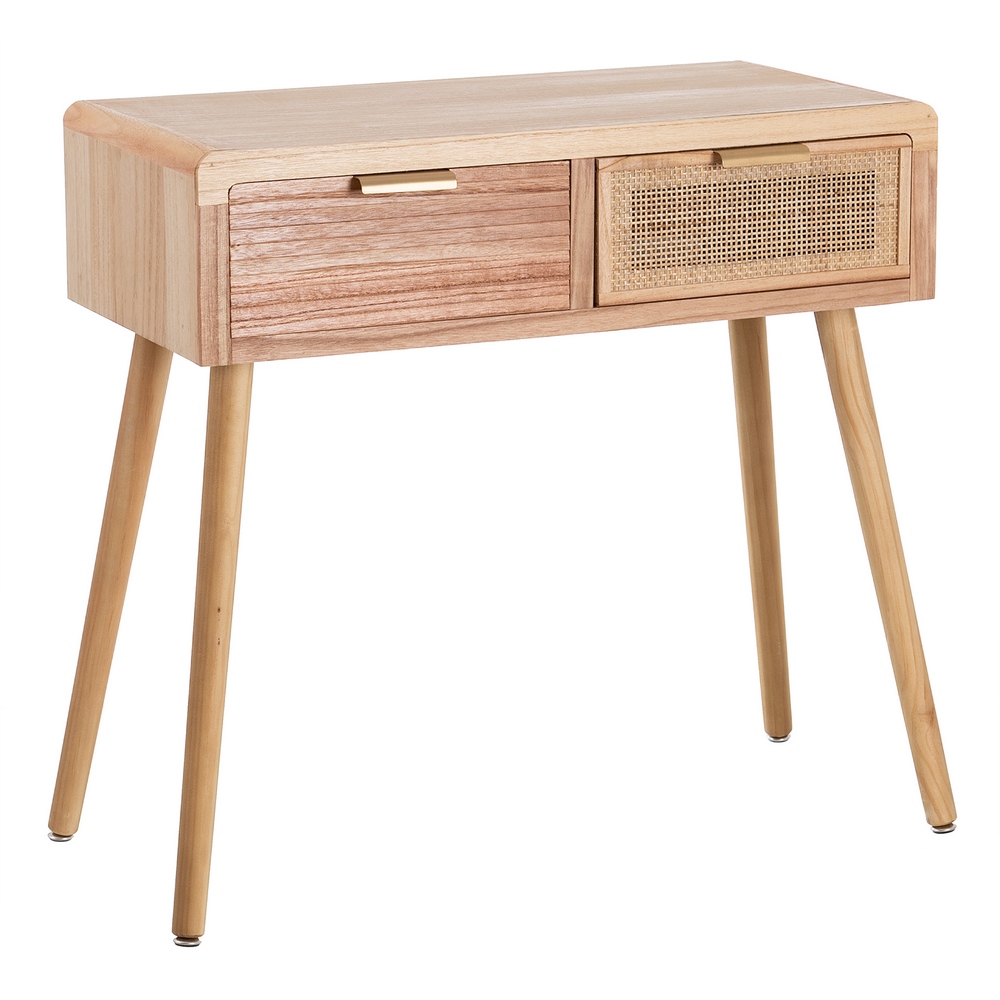 CONSOLA NATURAL MADERA-RATÃ Â N SALÃ Â N 80,00 X 40, 2