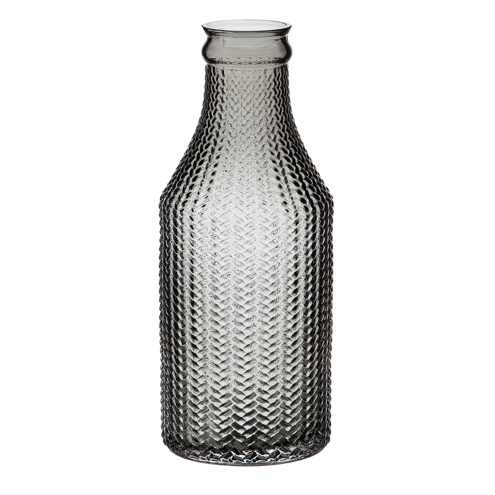 JARRÃ Â N GRIS VIDRIO DECORACIÃ Â N 10 X 10 X 2