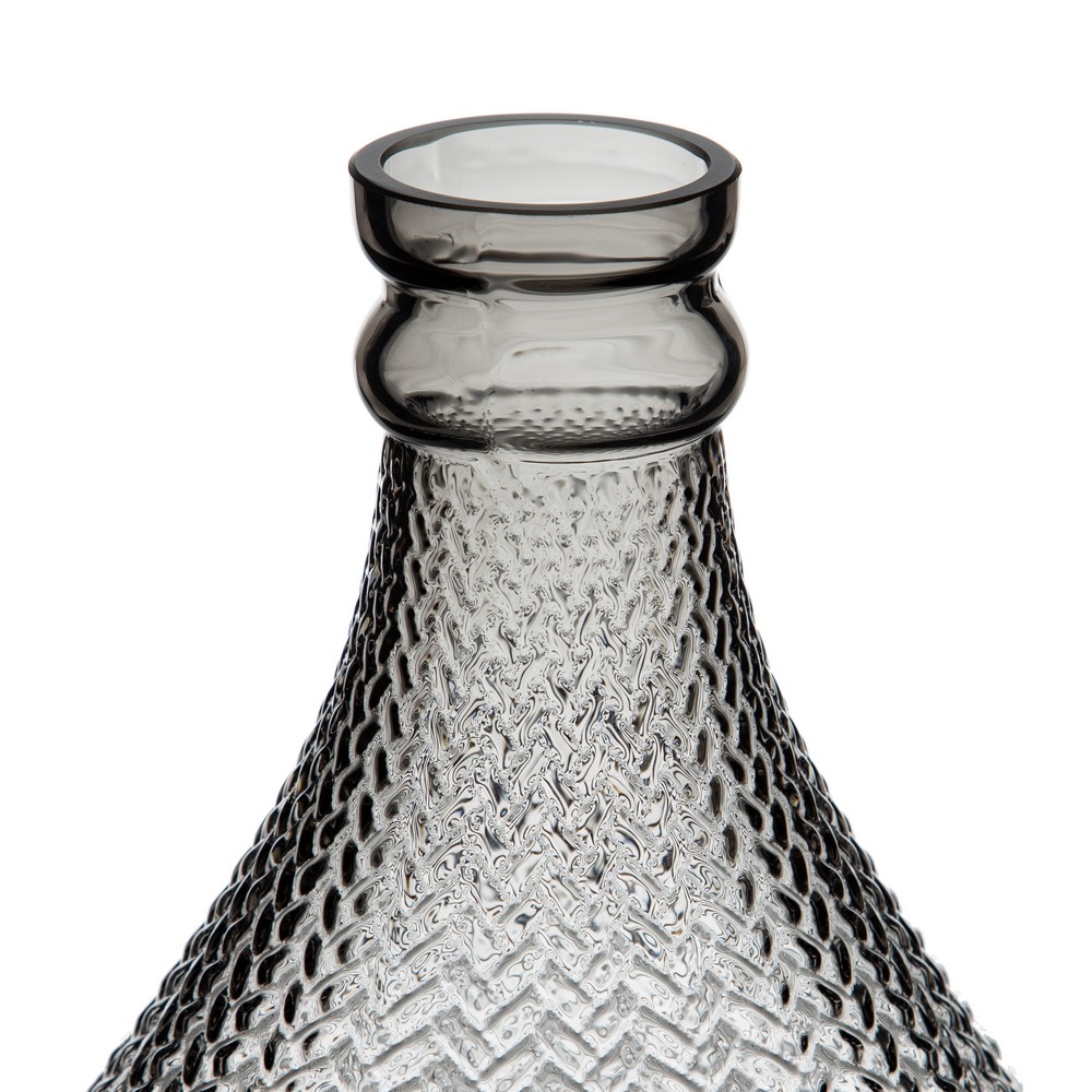 JARRÃ Â N GRIS VIDRIO DECORACIÃ Â N 11,70 X 11,70 X  4