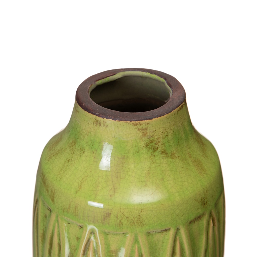 JARRÃ Â N PISTACHO CERÃ Â MICA DECORACIÃ Â N 15 X 15  3