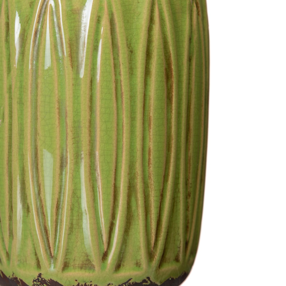 JARRÃ Â N PISTACHO CERÃ Â MICA DECORACIÃ Â N 15 X 15  4
