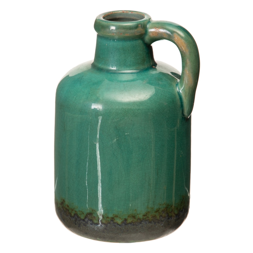 JARRÃ Â N AZUL INTENSO CERÃ Â MICA DECORACIÃ Â N 12 