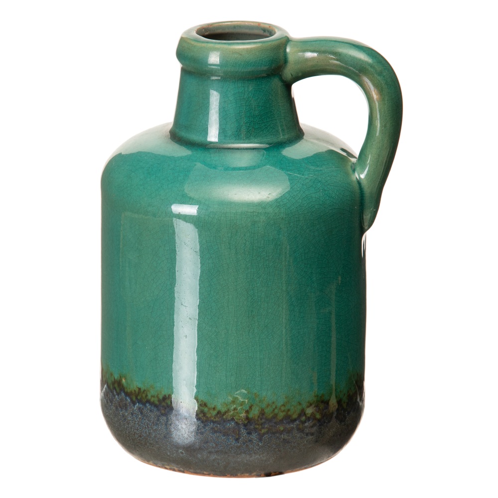 JARRÃ Â N AZUL INTENSO CERÃ Â MICA DECORACIÃ Â N 14,5