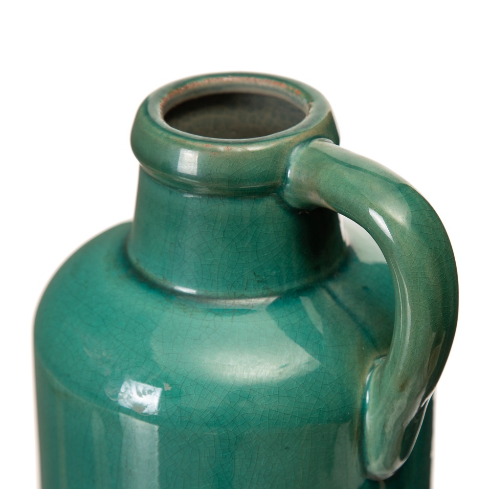 JARRÃ Â N AZUL INTENSO CERÃ Â MICA DECORACIÃ Â N 15,5 3