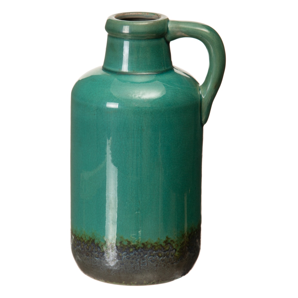 JARRÃ Â N AZUL INTENSO CERÃ Â MICA DECORACIÃ Â N 15,5