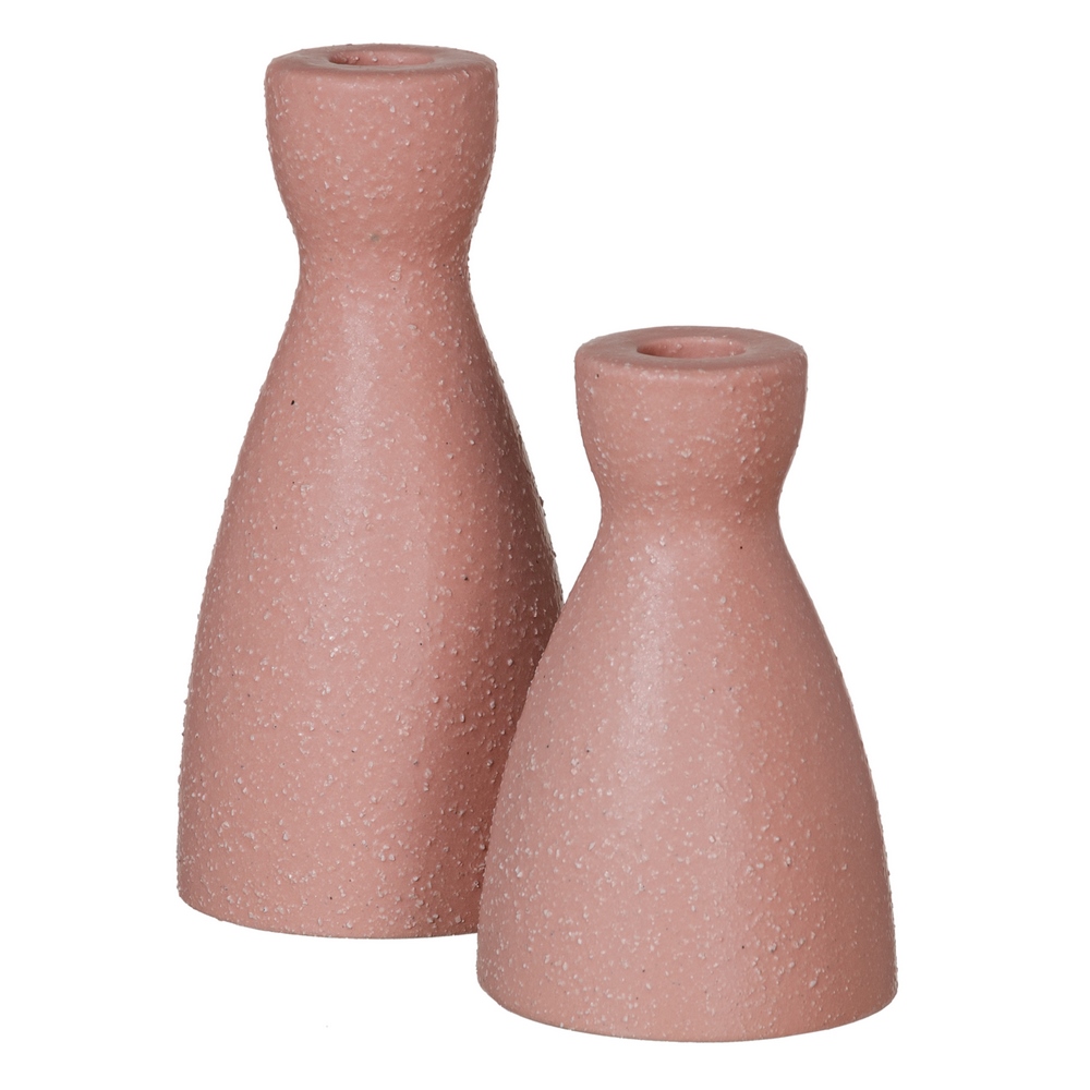 PORTAVELAS ROSA PALO CERÃ Â MICA DECORACIÃ Â N 9,50  2