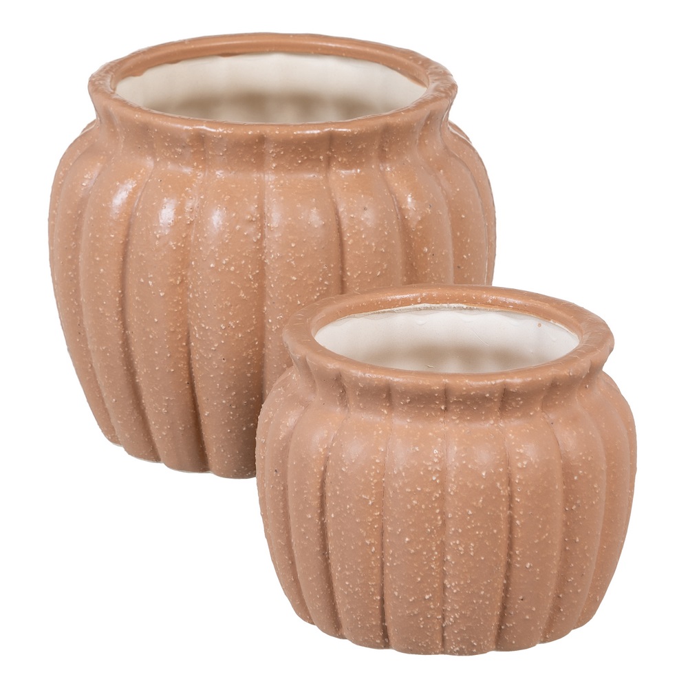 JARRÃ Â N ROSA CERÃ Â MICA DECORACIÃ Â N 15 X 14 X 3