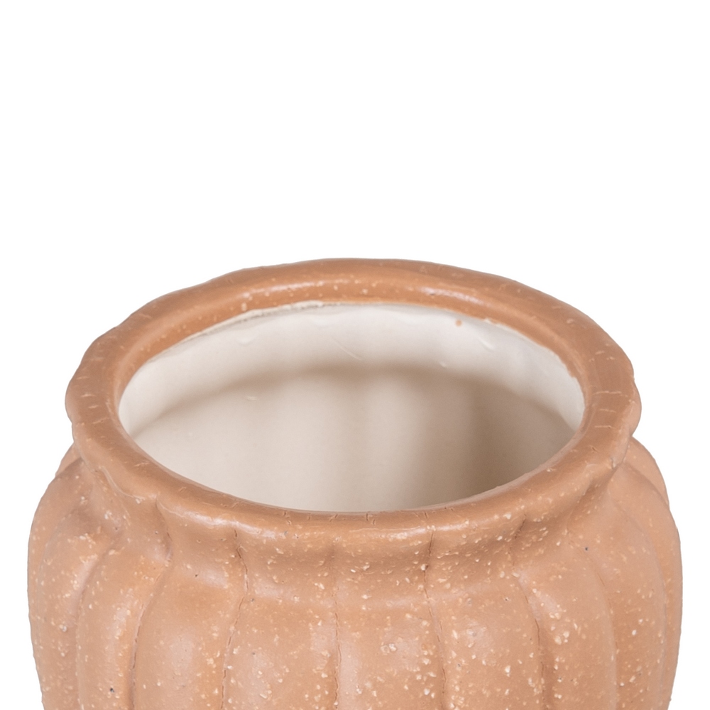 JARRÃ Â N ROSA CERÃ Â MICA DECORACIÃ Â N 15 X 14 X 5