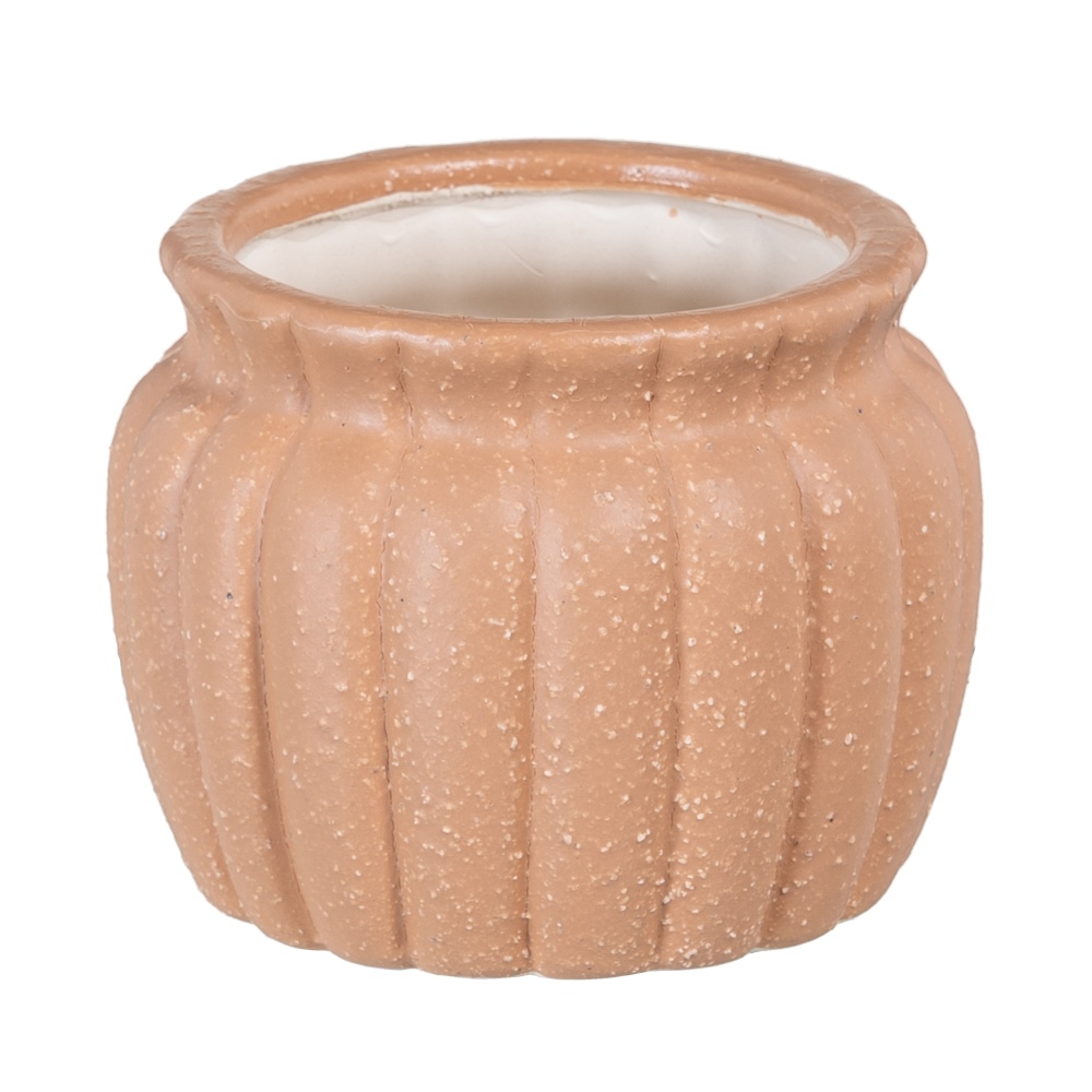 JARRÃ Â N ROSA CERÃ Â MICA DECORACIÃ Â N 15 X 14 X