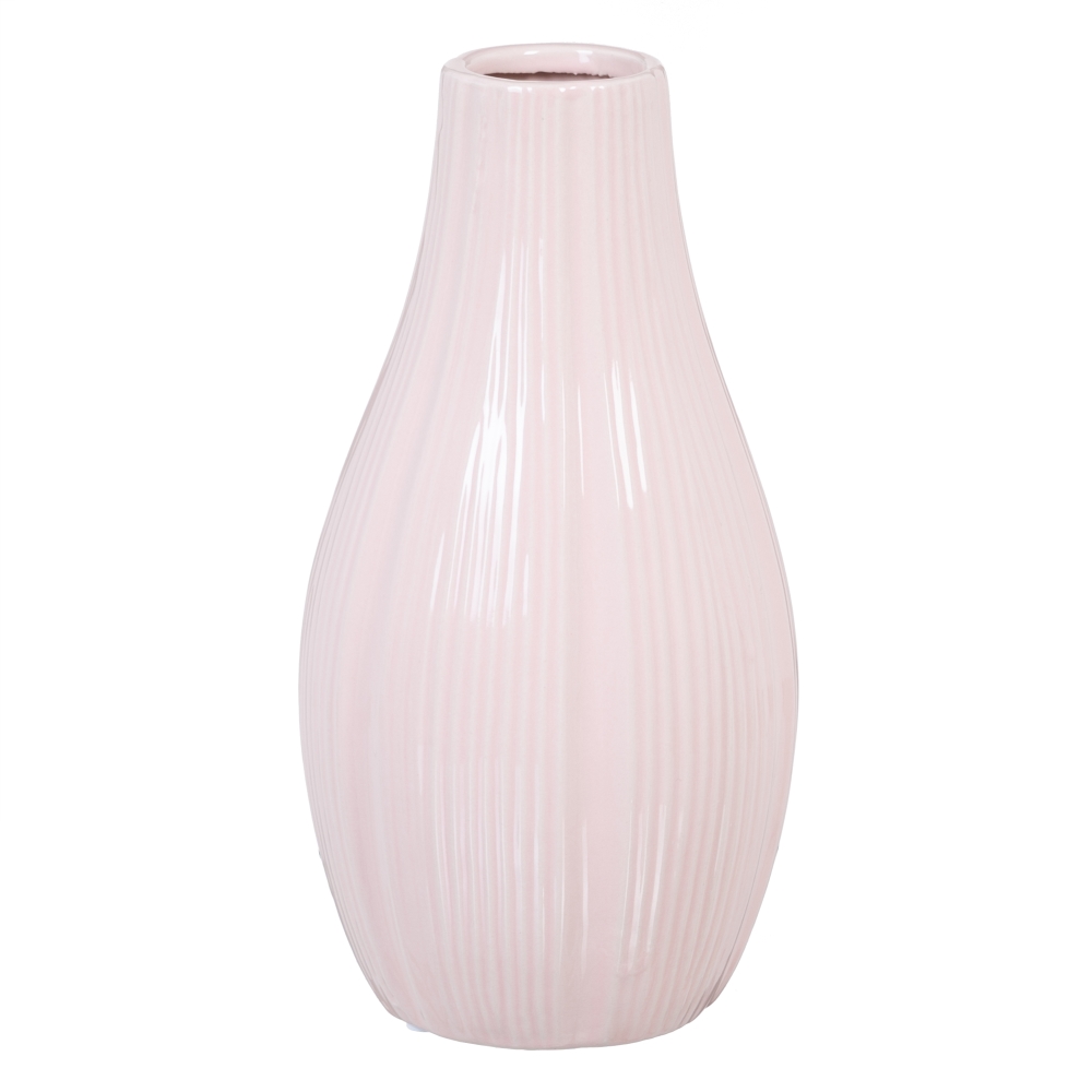 JARRÃ Â N ROSA CERÃ Â MICA DECORACIÃ Â N 13 X 13 X 25