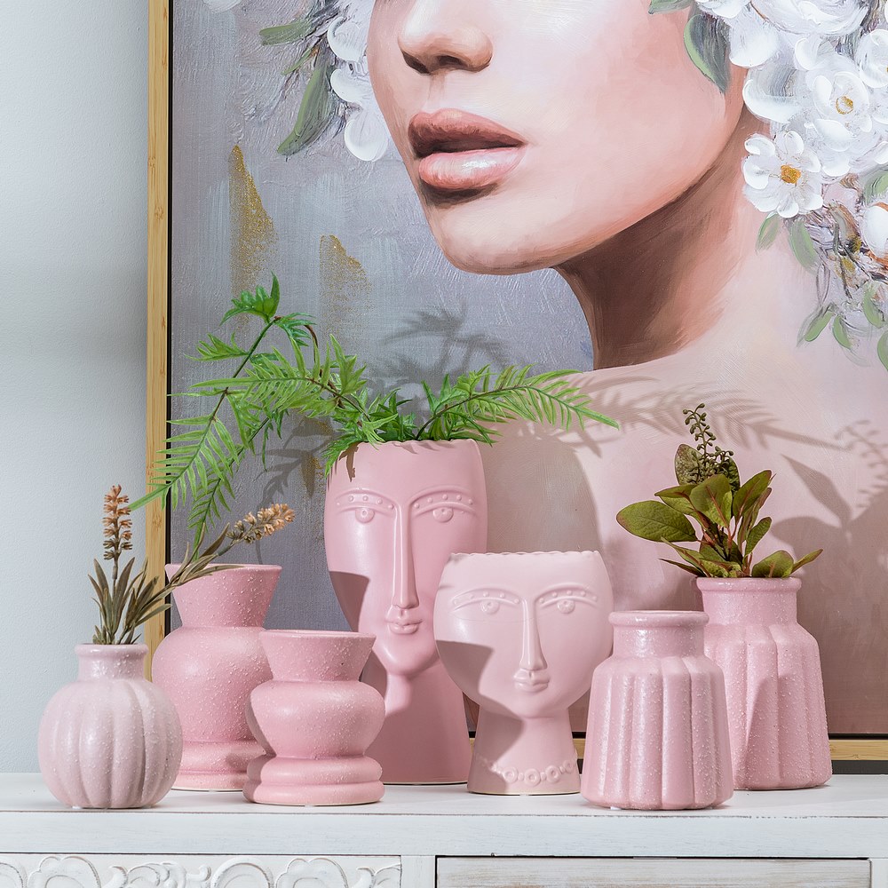 JARRÃ Â N MALVA CERÃ Â MICA DECORACIÃ Â N 11 X 11 X 2