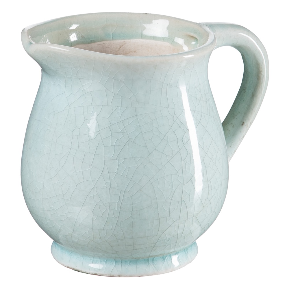 JARRÃ Â N TURQUESA CERÃ Â MICA DECORACIÃ Â N 17,50 X 