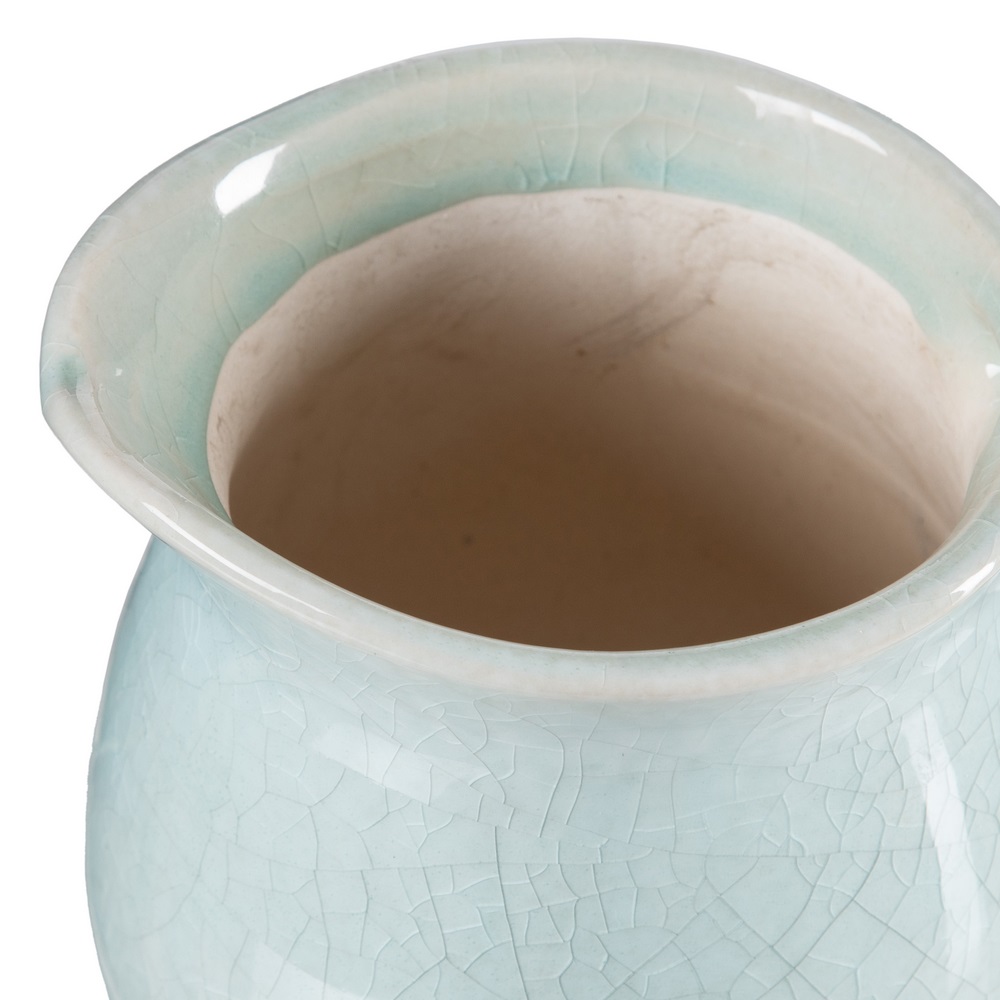 JARRÃ Â N TURQUESA CERÃ Â MICA DECORACIÃ Â N 20 X 15  2