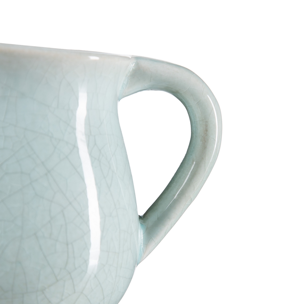 JARRÃ Â N TURQUESA CERÃ Â MICA DECORACIÃ Â N 20 X 15  3