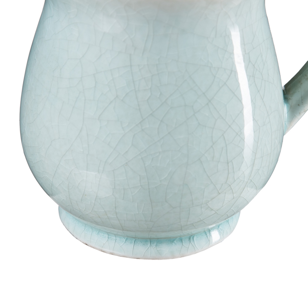 JARRÃ Â N TURQUESA CERÃ Â MICA DECORACIÃ Â N 20 X 15  4