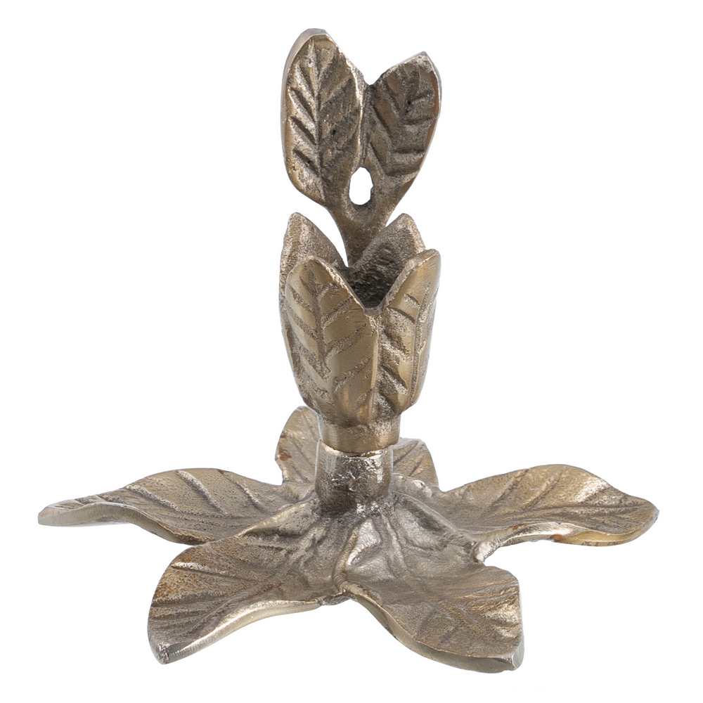 PORTAVELAS ORO ALUMINIO DECORACIÃ Â N 14 X 14 X 12  3
