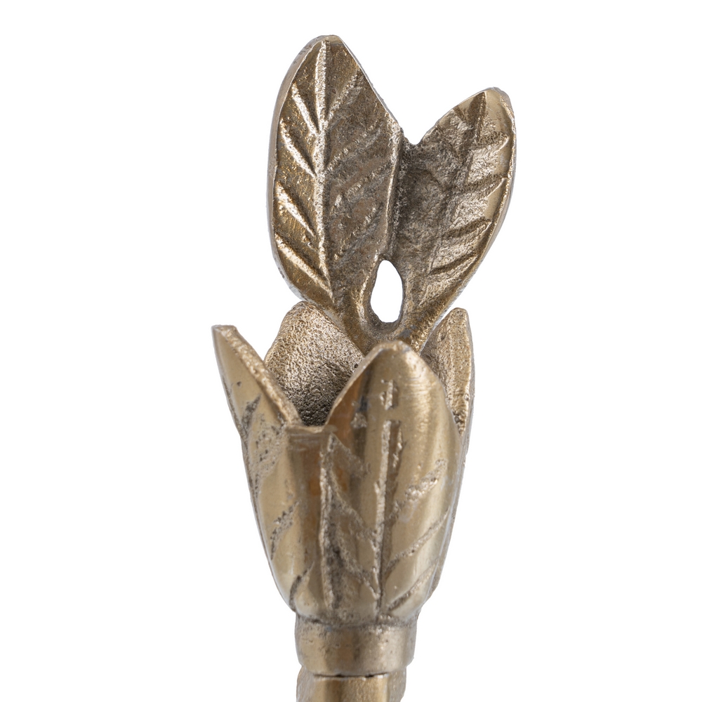 PORTAVELAS ORO ALUMINIO DECORACIÃ Â N 14 X 14 X 20  4