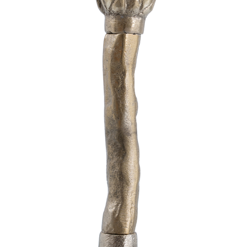 PORTAVELAS ORO ALUMINIO DECORACIÓN 14 X 14 X 20 CM 6