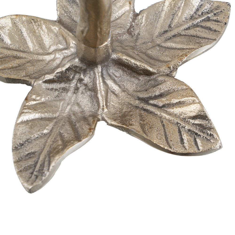 PORTAVELAS ORO ALUMINIO DECORACIÓN 14 X 14 X 20 CM 7