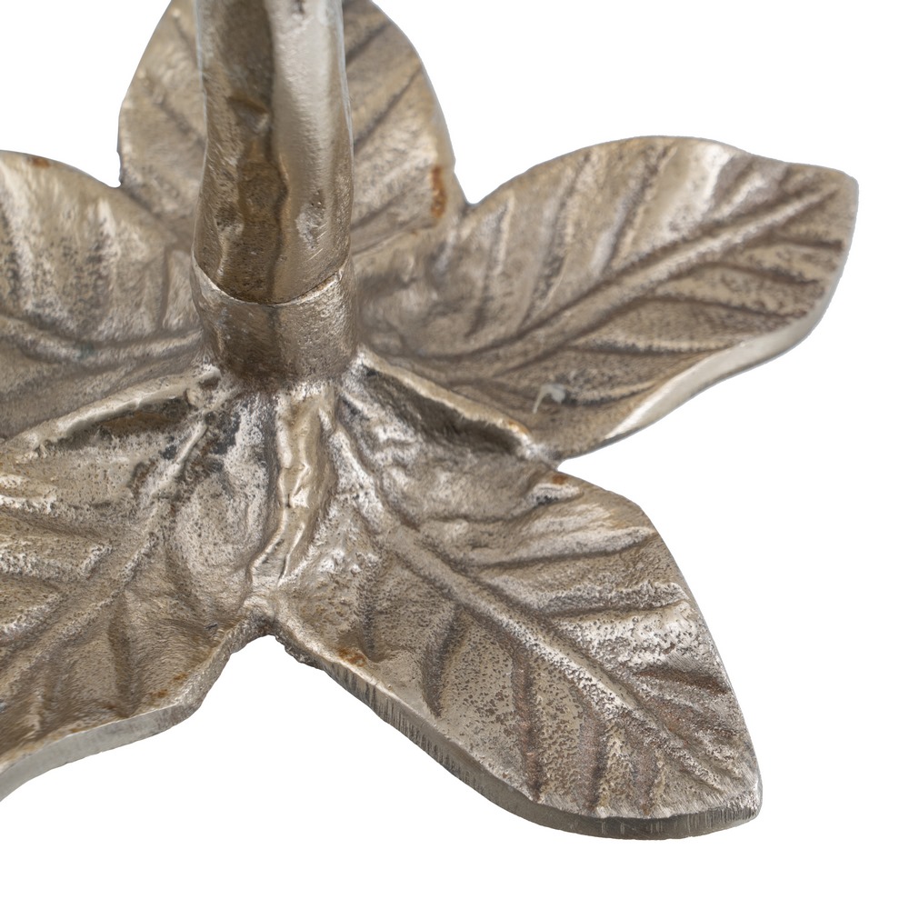 PORTAVELAS ORO ALUMINIO DECORACIÓN 14 X 14 X 24 CM 7