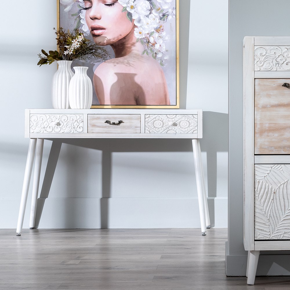 ESCRITORIO NATURAL-BLANCO 110 X 40 X 78 CM 2