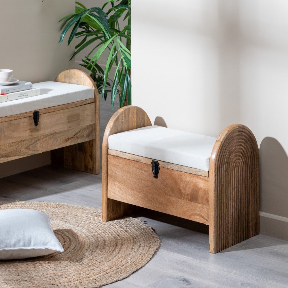 BANQUETA-BAÃ Â L NATURAL TEJIDO-MADERA 100,00 X 35, 2