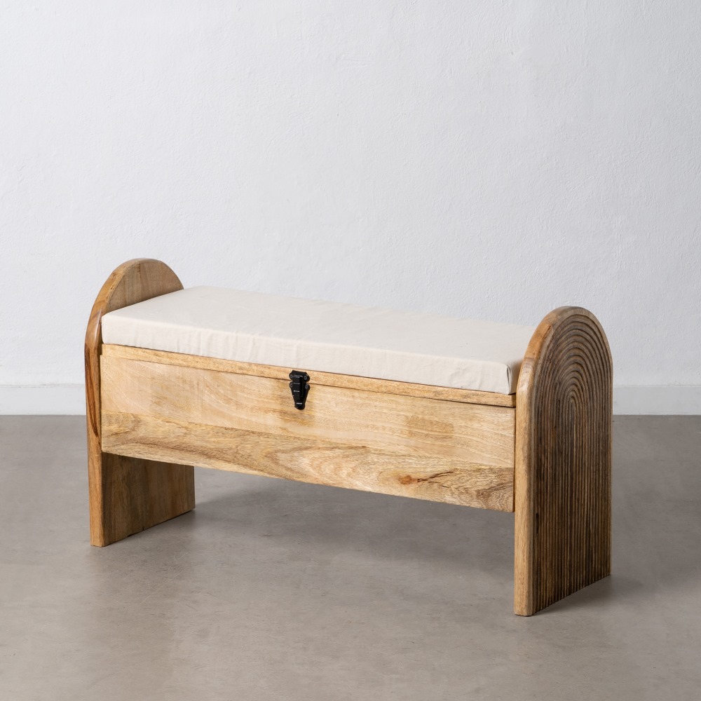 BANQUETA-BAÃ Â L NATURAL TEJIDO-MADERA 100,00 X 35,