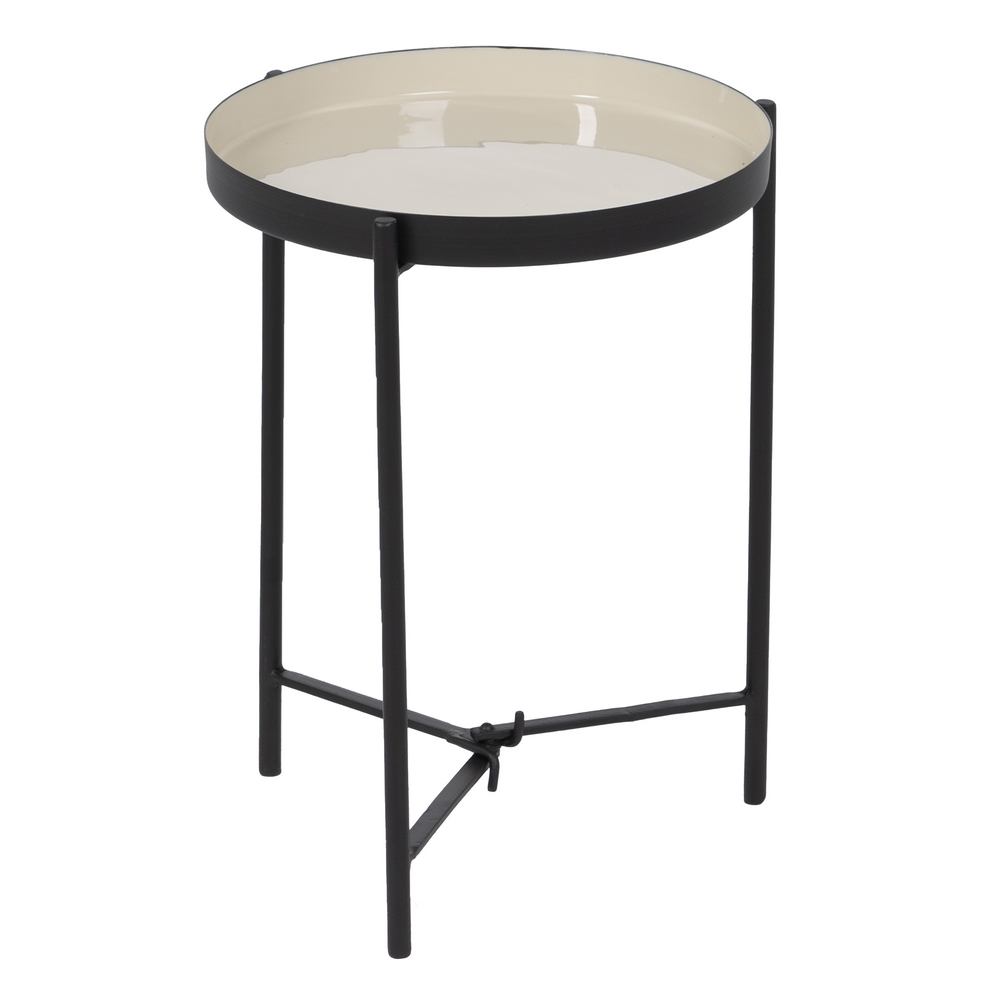 MESA AUXILIAR NEGRO-TAUPE HIERRO SALÃ Â N 30 X 30 X 4