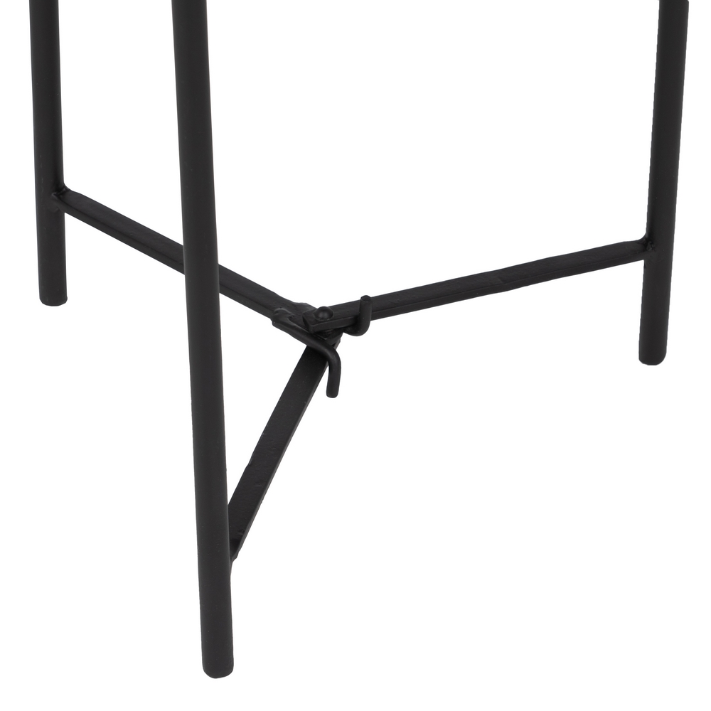 MESA AUXILIAR NEGRO-TAUPE HIERRO SALÃ Â N 30 X 30 X 5