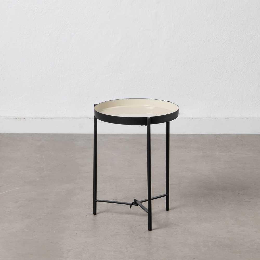 MESA AUXILIAR NEGRO-TAUPE HIERRO SALÃ Â N 30 X 30 X