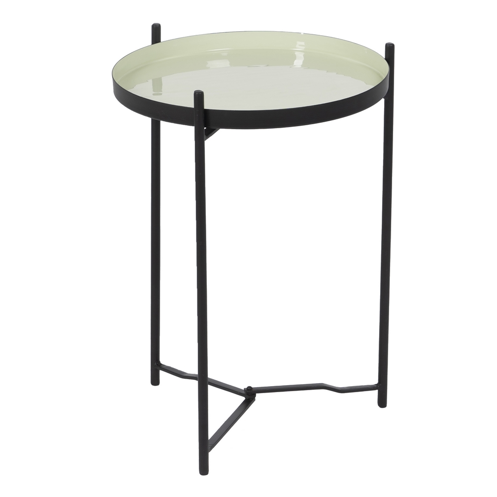 MESA AUXILIAR NEGRO-VERDE HIERRO SALÃ Â N 35,50 X 3 4