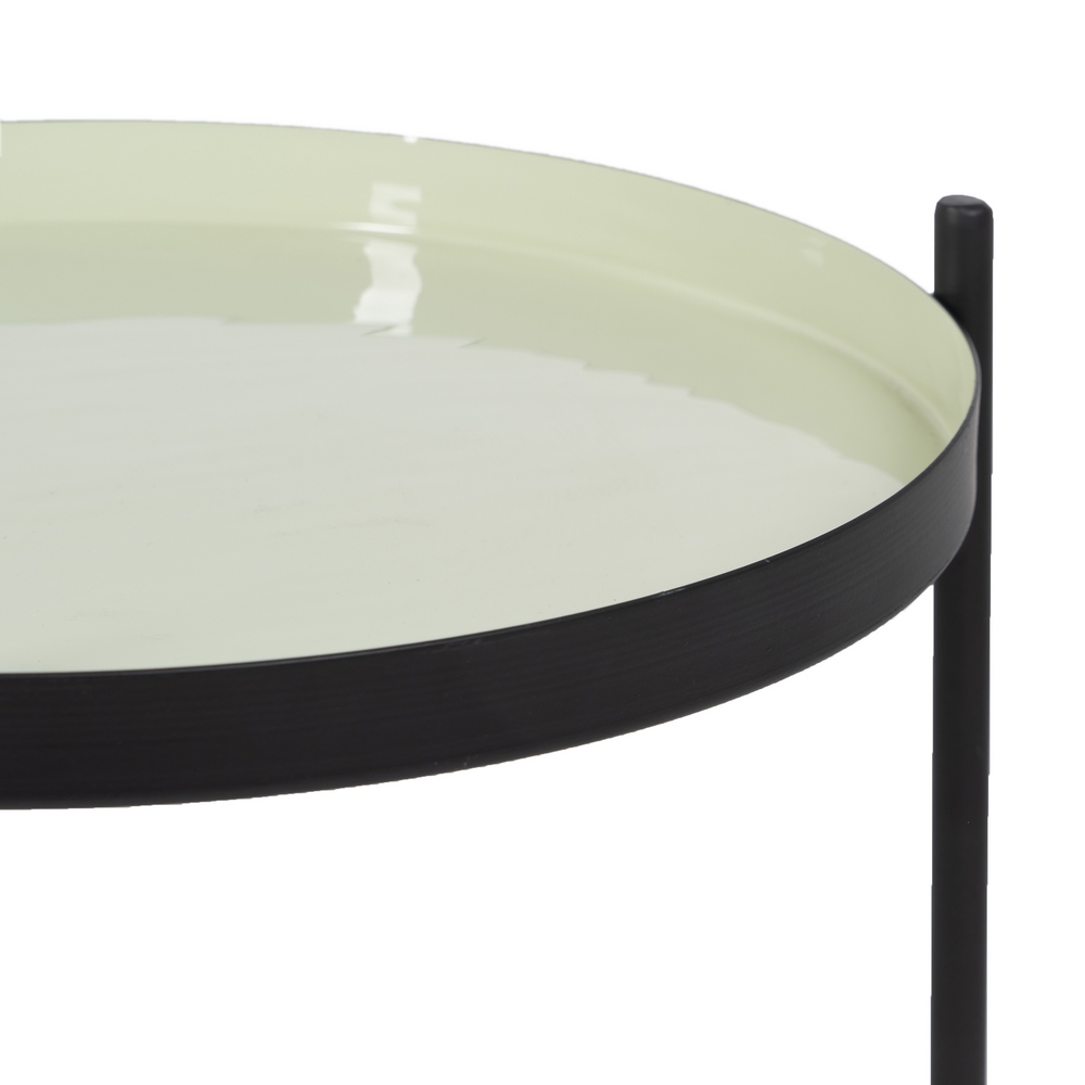 MESA AUXILIAR NEGRO-VERDE HIERRO SALÃ Â N 35,50 X 3 5