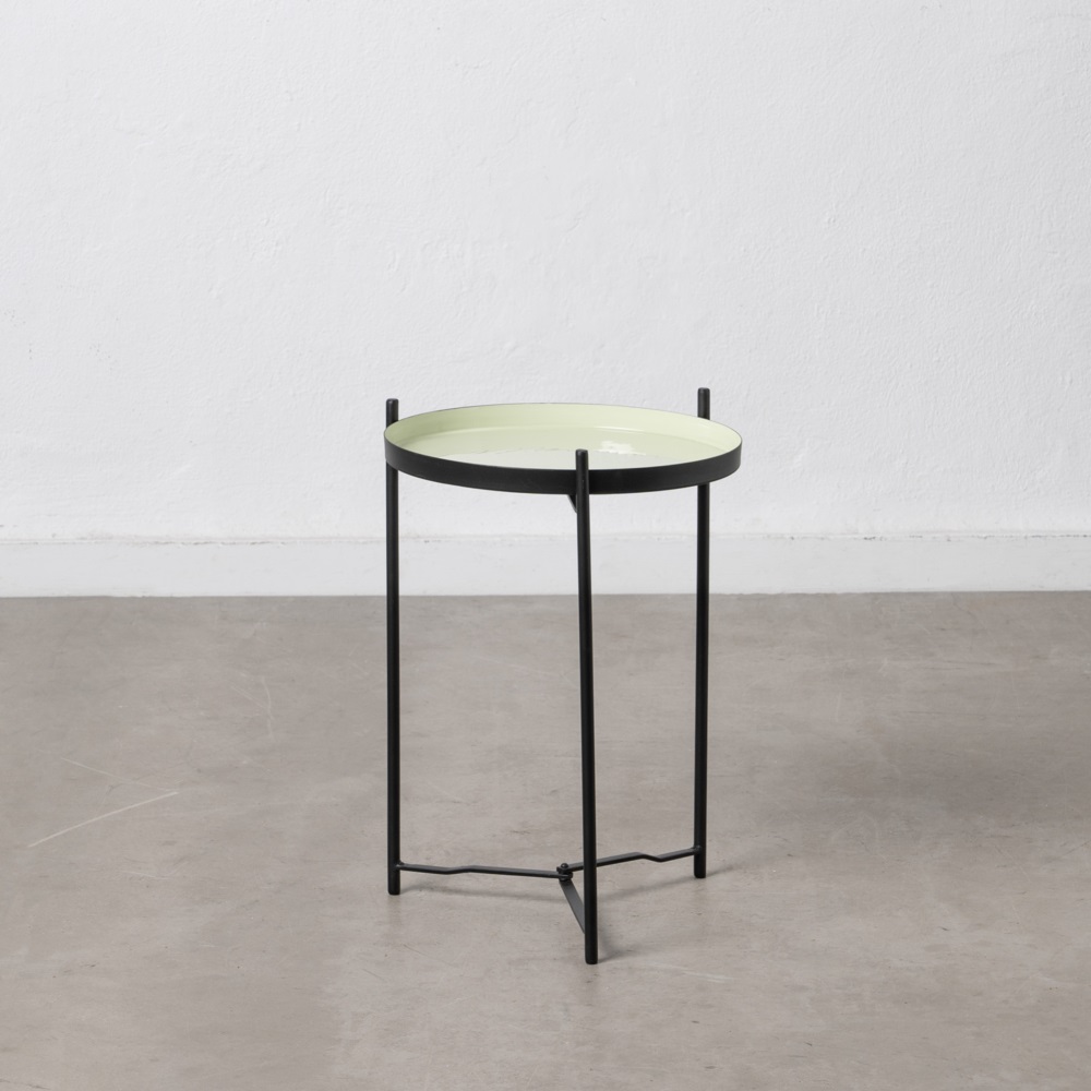 MESA AUXILIAR NEGRO-VERDE HIERRO SALÃ Â N 35,50 X 3