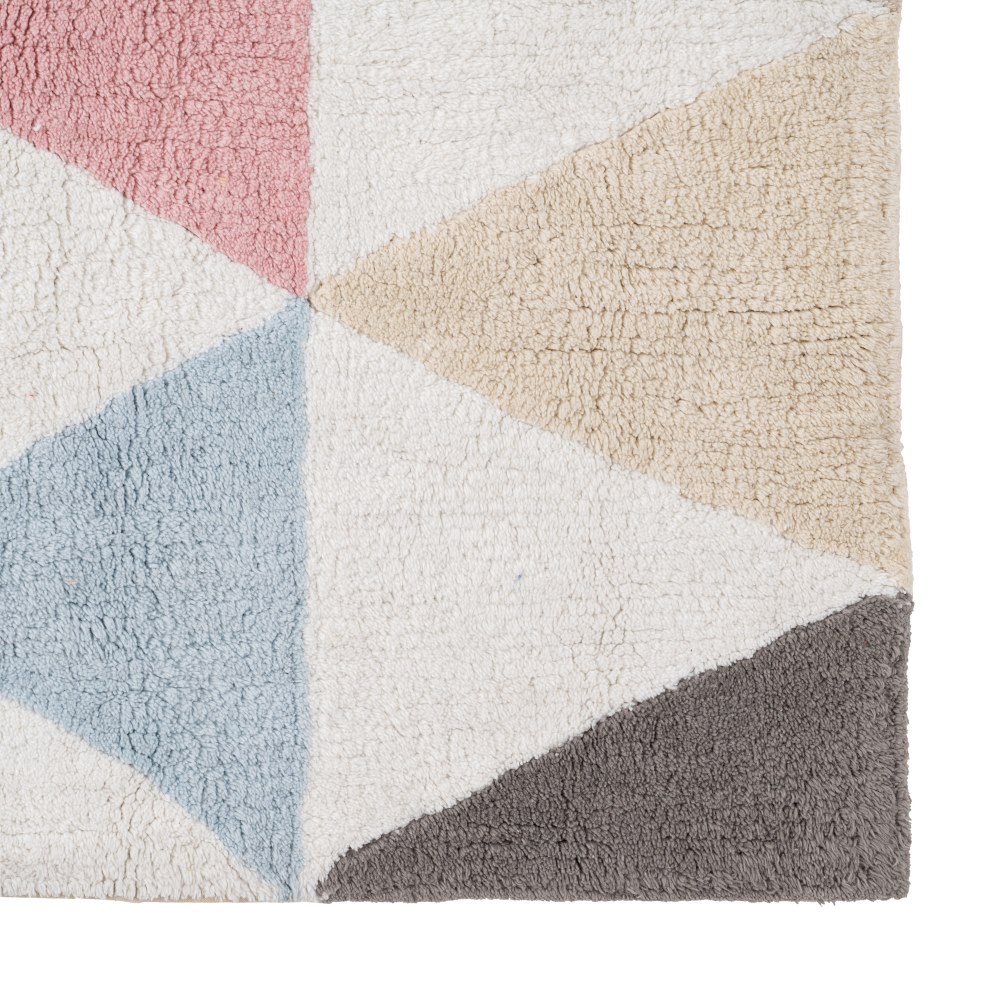 ALFOMBRA GEOMÃ Â TRICO ALGODÃ Â N INFANTIL 135 X 10 3