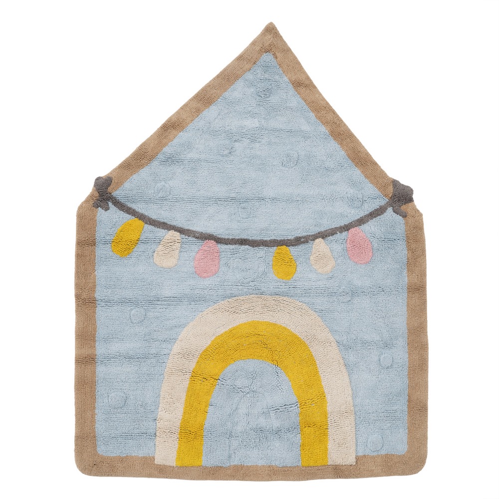 ALFOMBRA CIRCO AZUL ALGODÃ Â N INFANTIL 150 X 110 