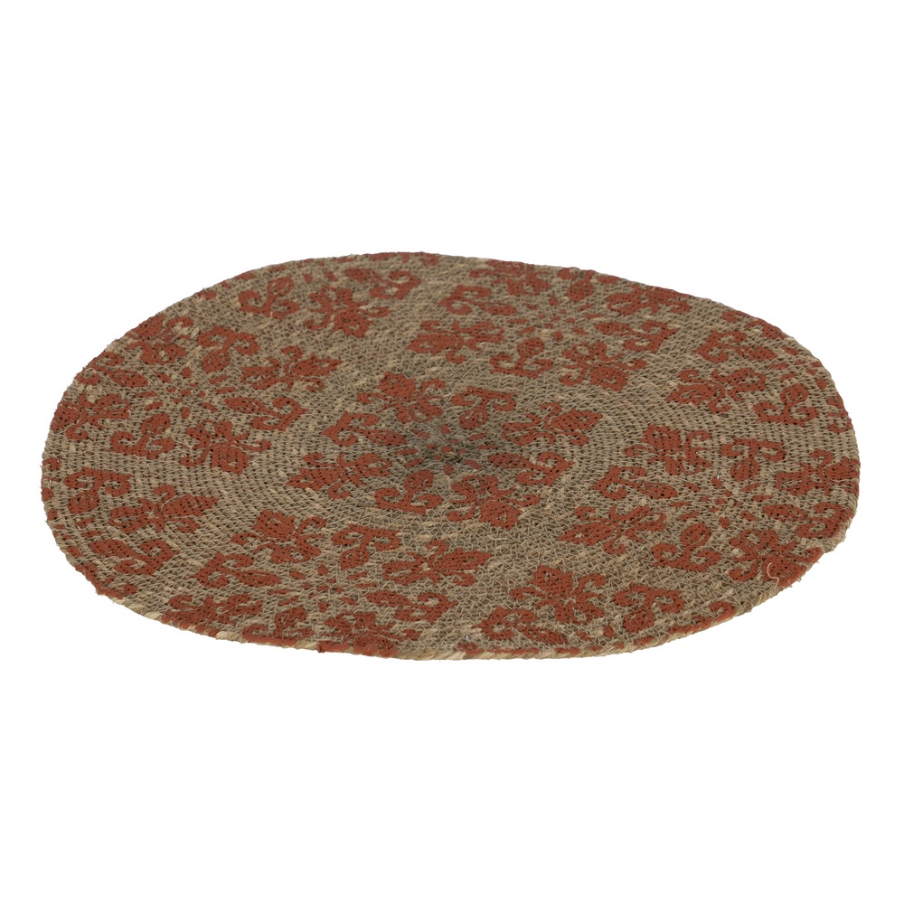 SET 4 SALVAMANTEL IMPRESO TERRACOTA FIBRA 38 X 38 2