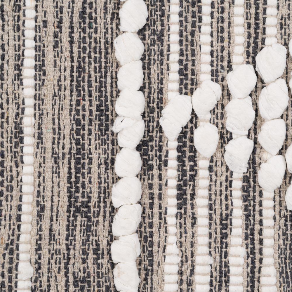 ALFOMBRA GRIS-BLANCO POLIESTER-ALGODÃ Â N 80 X 150  4
