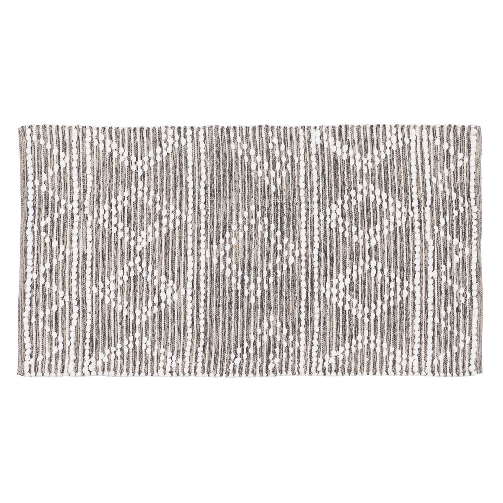 ALFOMBRA GRIS-BLANCO POLIESTER-ALGODÃ Â N 80 X 150 