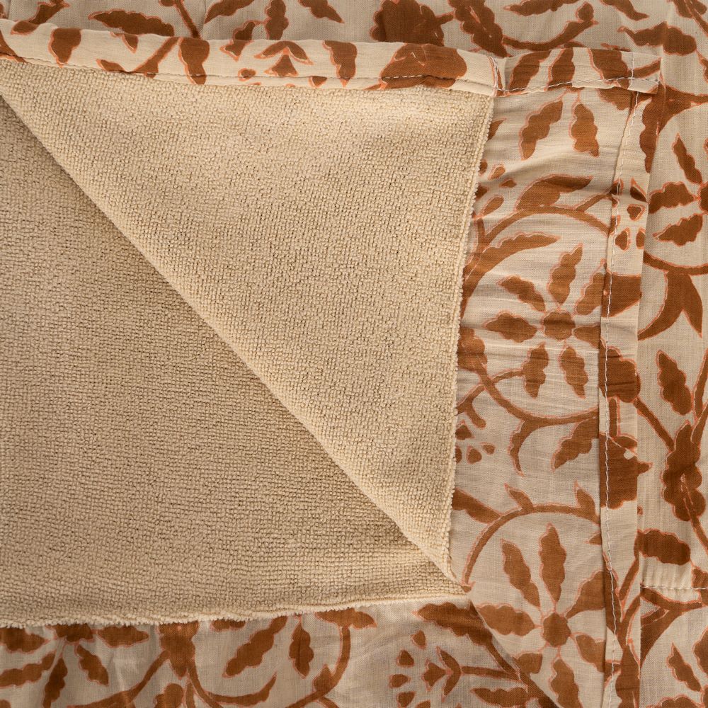 FOUTA BEIGE-MARRÃ Â N 100% ALGODÃ Â N 90 X 18 5