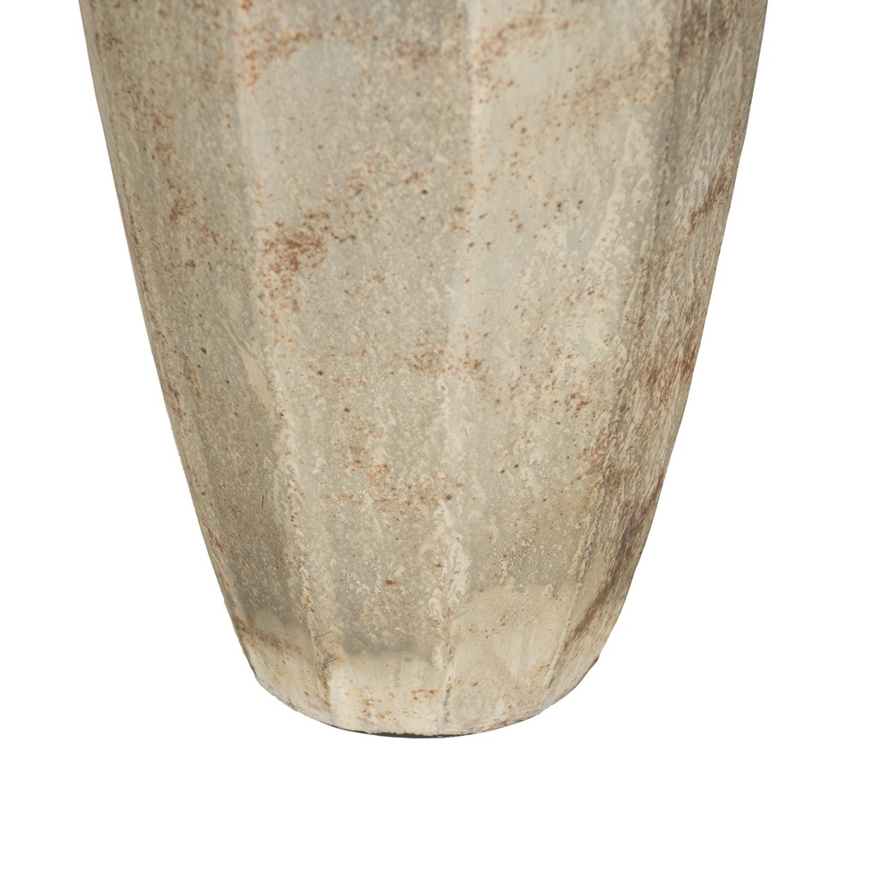 JARRÓN BLANCO ÓXIDO CRISTAL DECORACIÓN 15 X 15 X 3 6