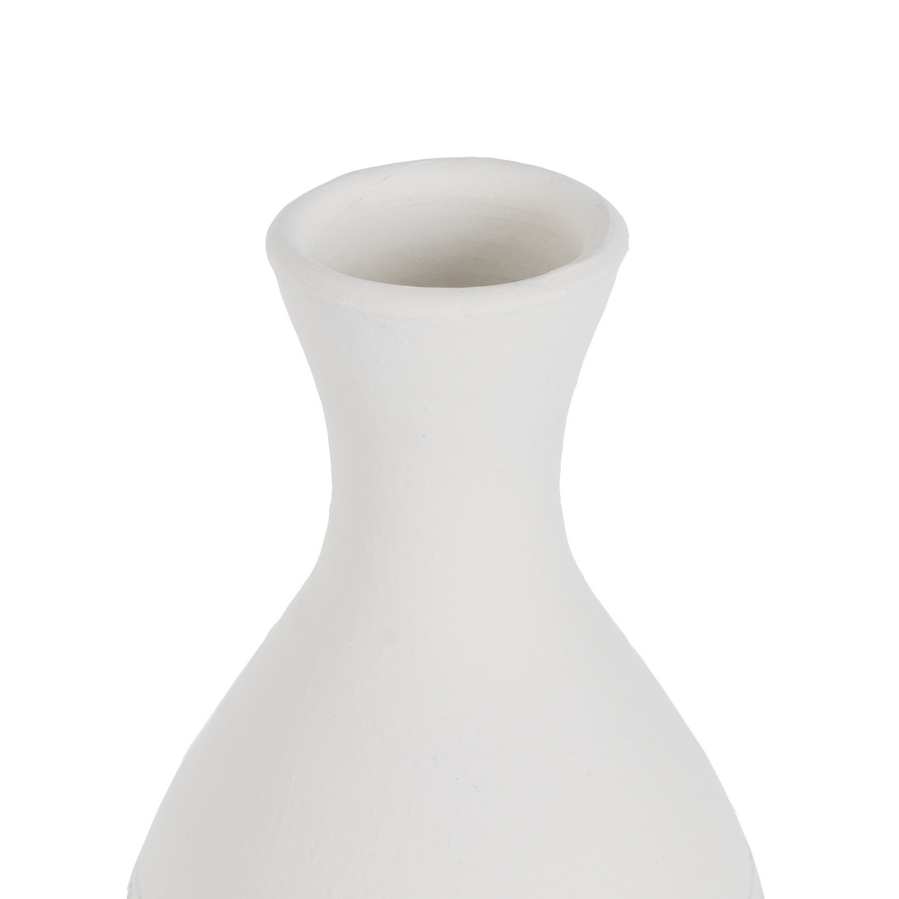JARRON BLANCO BARRO DECORACION 14X14X40CM 4