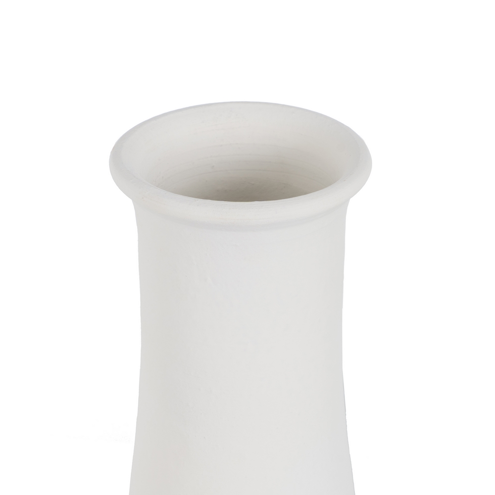 JARRON BLANCO BARRO DECORACION 16X16X30CM 4