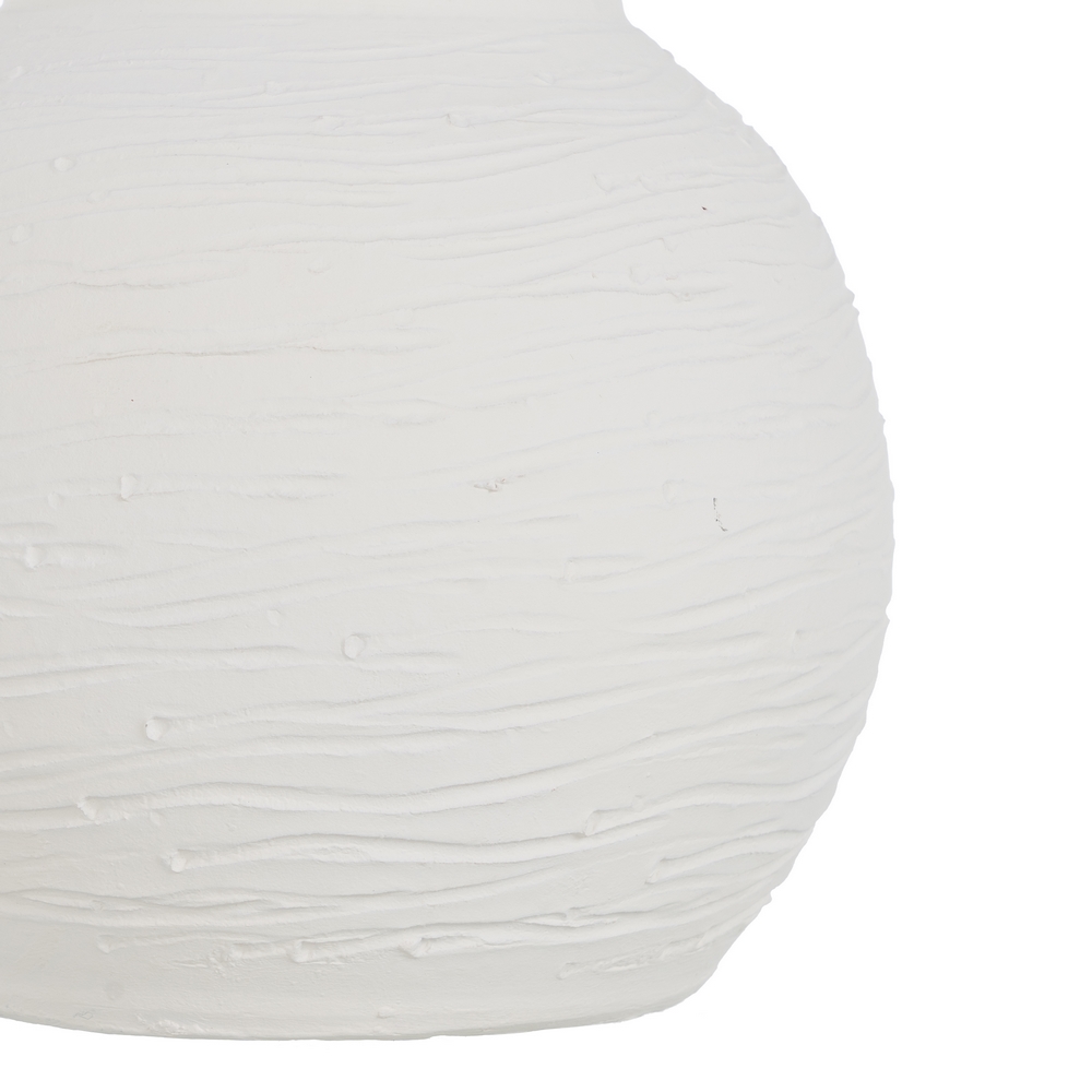 JARRON BLANCO BARRO DECORACION 16X16X30CM 7