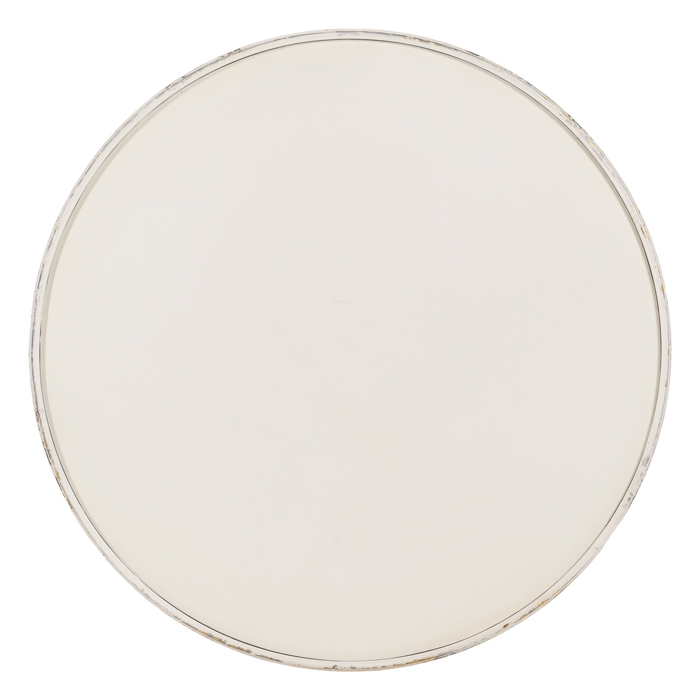 MESA CENTRO CREMA METAL 75 X 75 X 50 CM 8