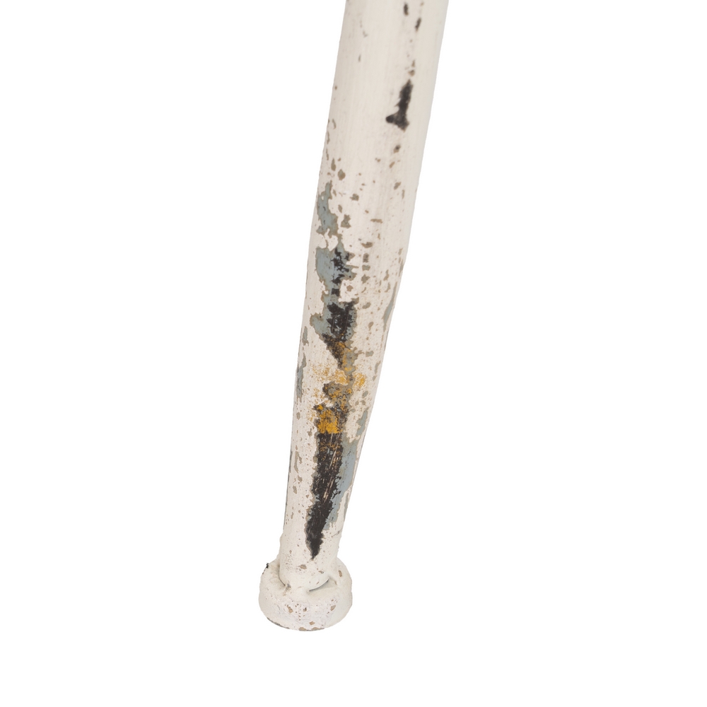 MESA CREMA METAL 80 X 80 X 75 CM 8